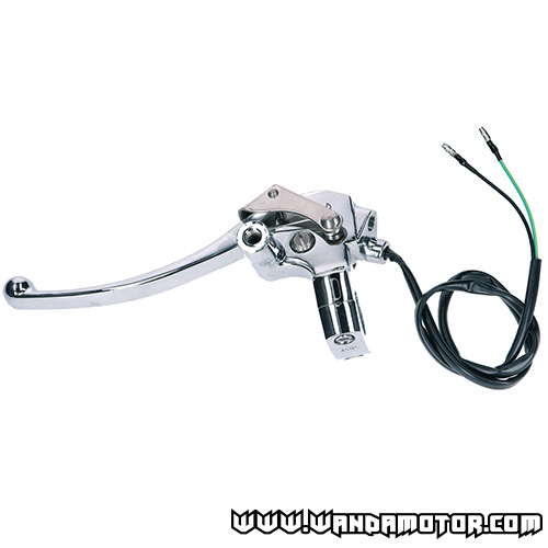 Brake lever with fitting GY6 retro silver 25mm